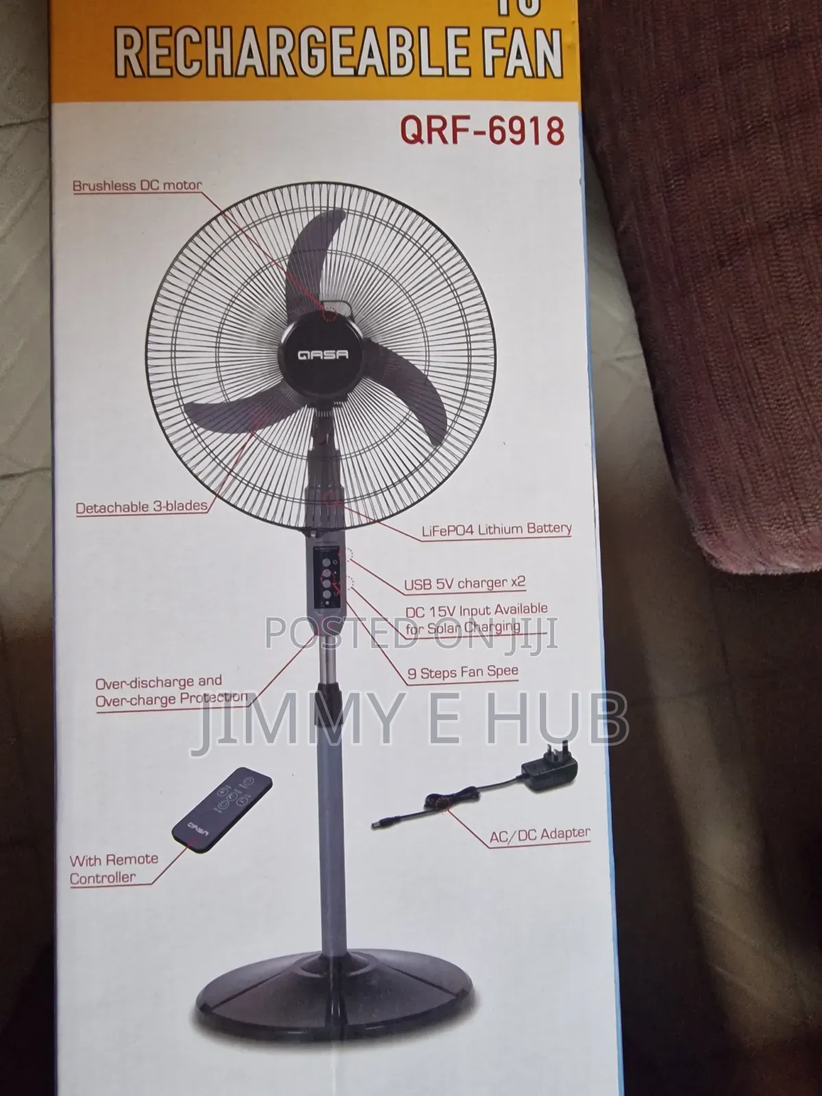 Qasa 18" Rechargeable Fan