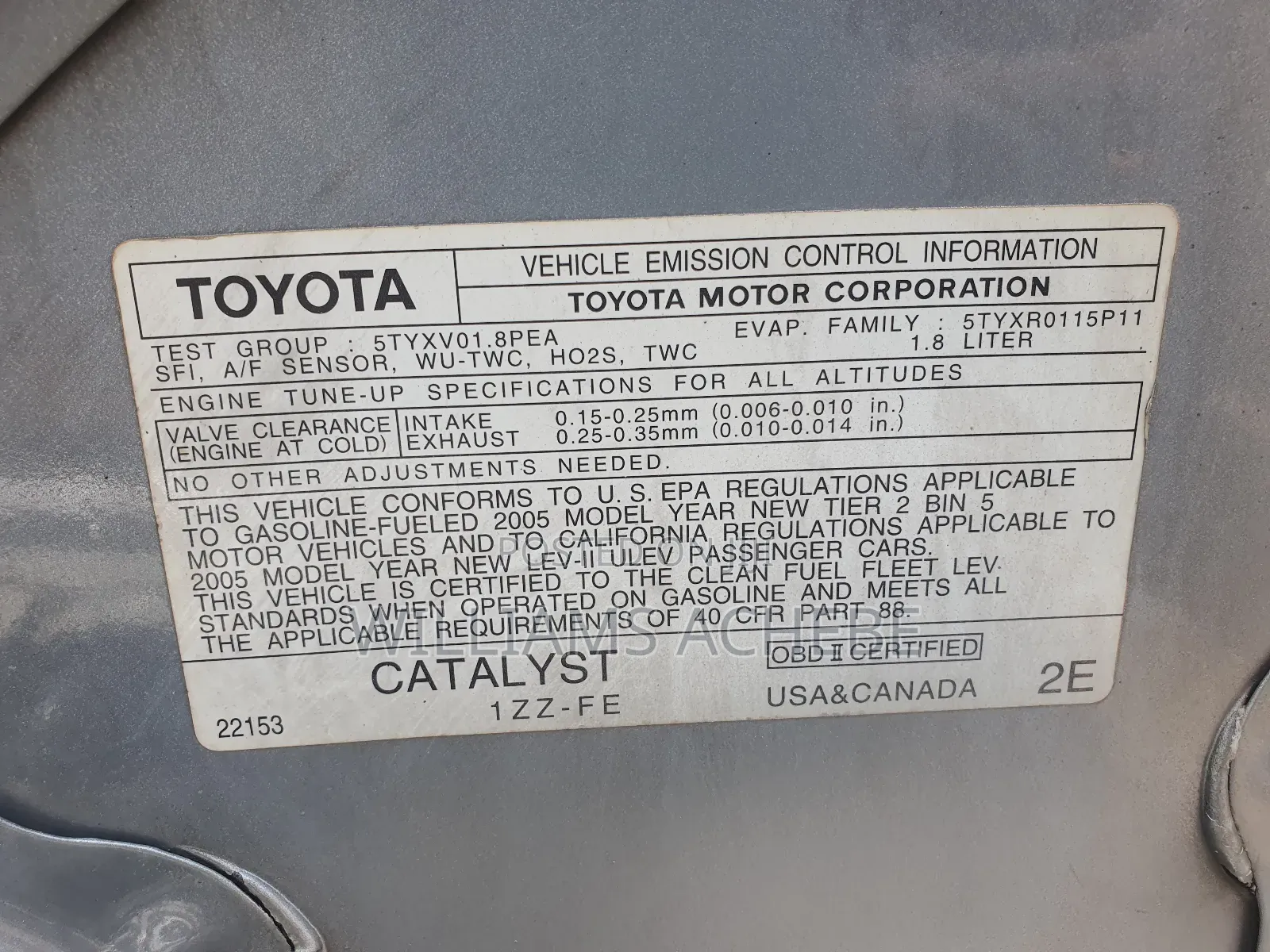Toyota Corolla 2006 Silver