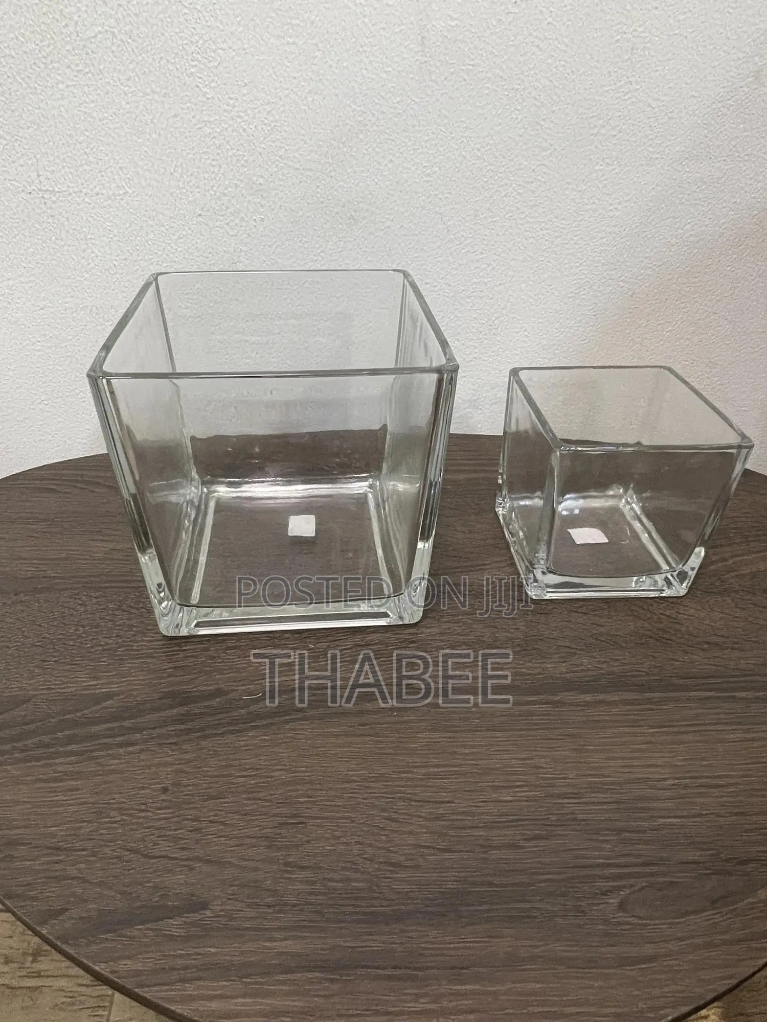 Cuboid Clear Vase Transparent Glass