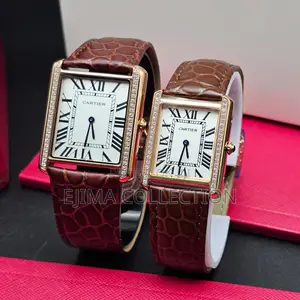 Cartier Leather Watch Couples Watch