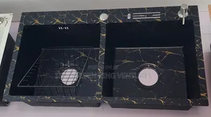 Black and Gold Thunder Design Kitchen Sink