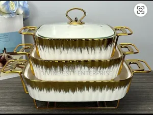 Elegant Gold Trimmed Bakware Set