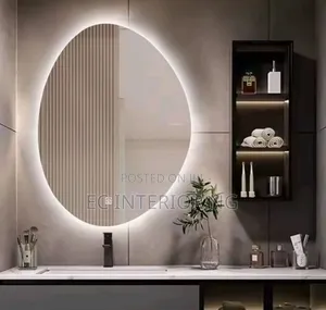 1pc Led Bathroom Mirror Irregular Intelligence Illumination Mirror