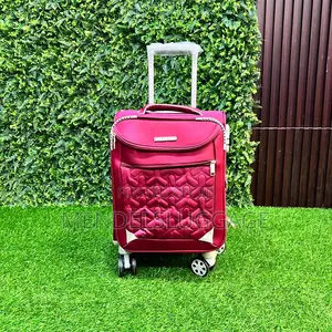 Title: 5-in-1 Navy Blue Soft Shell Suitcase Set