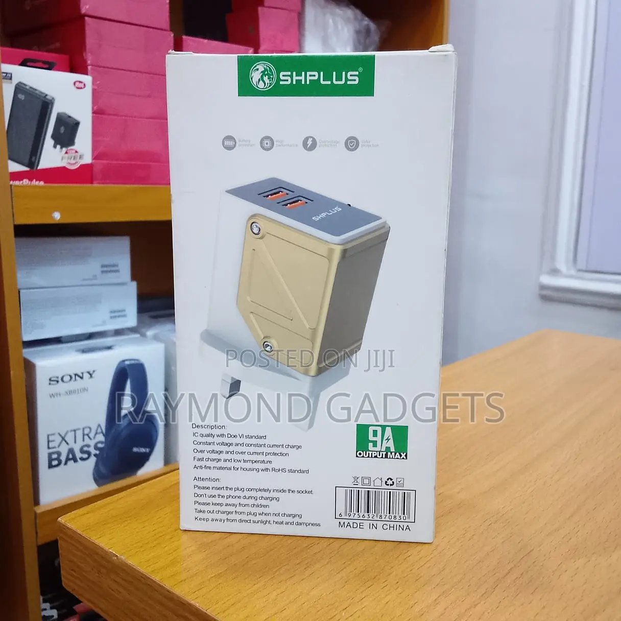 Shplus Sh-a1018 2usb Fast Charger + Type-c Cable – 9a Output