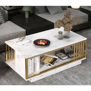Center Table and Luxury Square Coffee Side Stool( X2 )