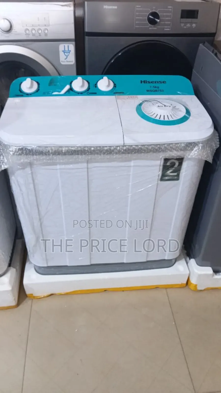 Hisense 7.5kg Twin Tub Semi-Automatic Washer