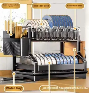 Multi-Functional Drainer Dish Rack - Plates Rack