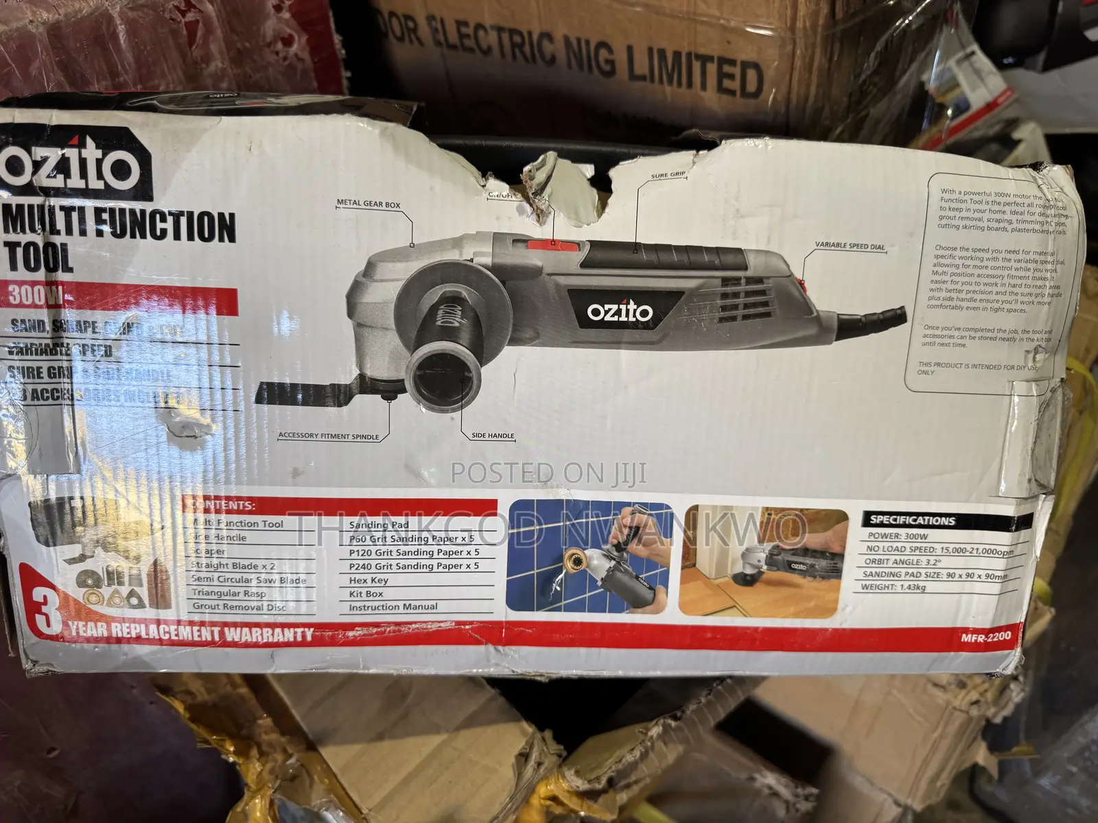 Ozito 300w Multi Function Tool Sand, Scrape, Grind and Cut With 23 Acc
