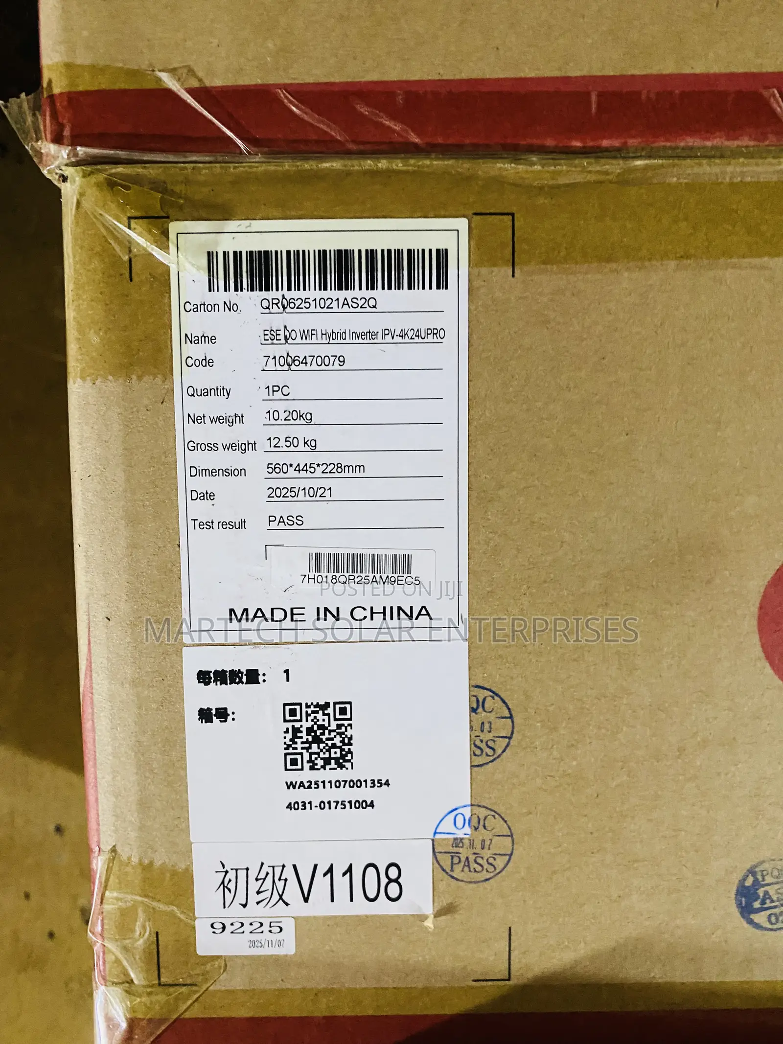 4kva/24v Itel Wifi Hybrid Inverter With Guarantee
