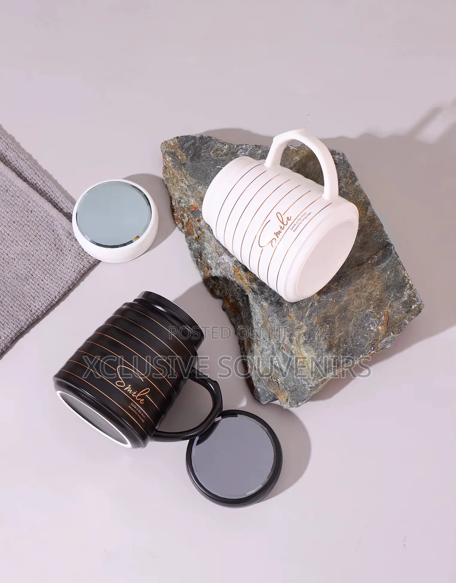 Threaded Ceramic Mug With Mirror-finish Lid