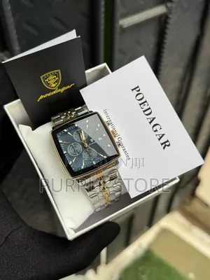 Poedagar Chronograph Watch_square Dial for Men