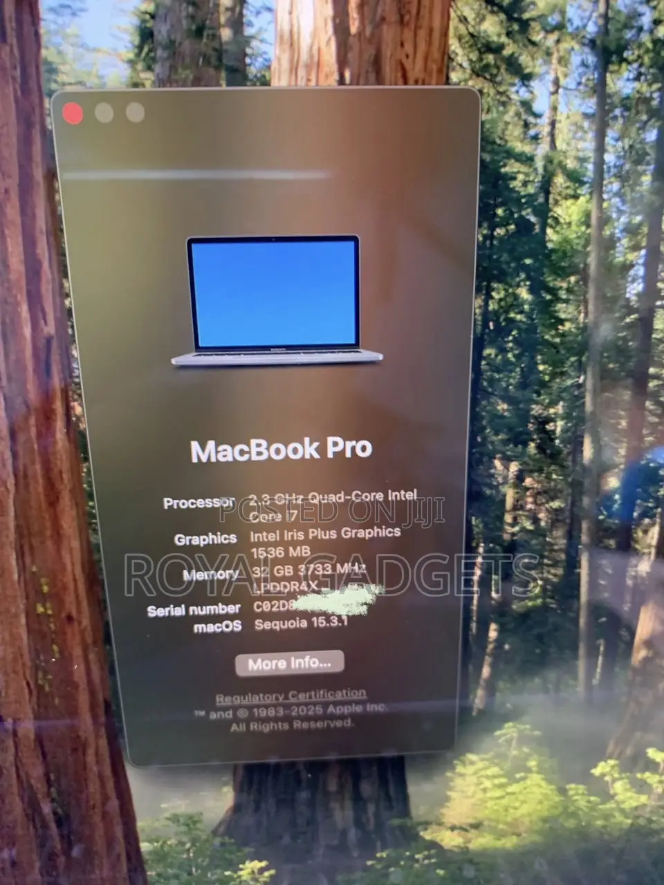 Laptop Apple MacBook Pro 2020 32GB Intel Core i7 SSD 1T