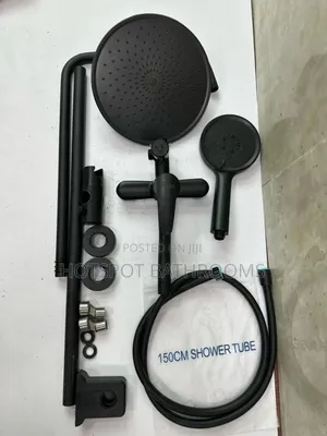 Luxury Matte Black Rainfall Shower System With Handheld Shower