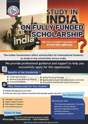 Study in India on Fully Funded Scholarships – Apply Now