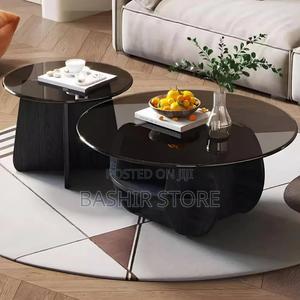 2-in-1 Nordic Glass Center Table Set