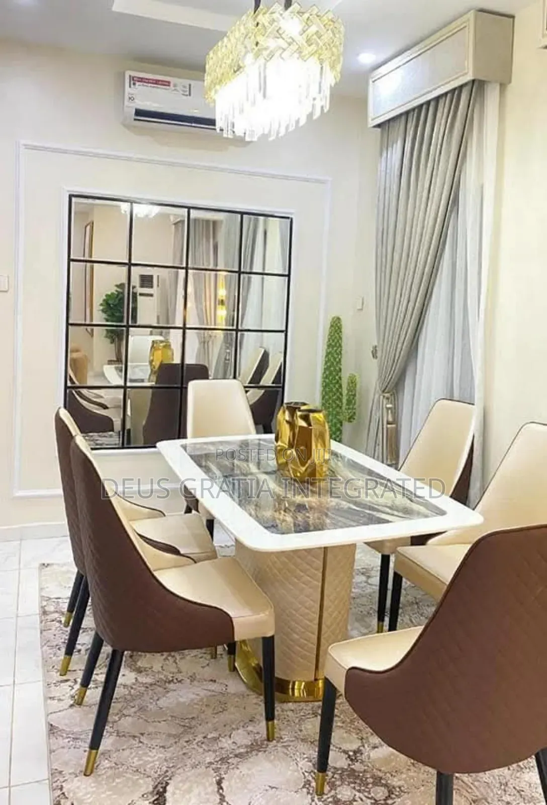 Classic Marble Dining Table With Chairs