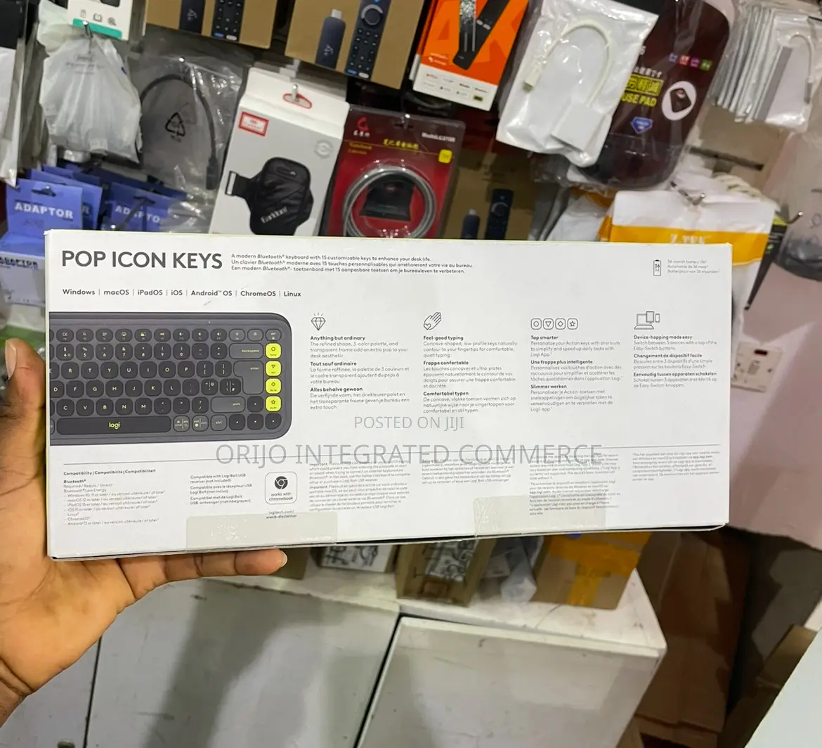 Logitech Pop Icon Keys Wireless Bluetooth Multi-Device Keyboard