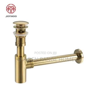 Brushed Gold Bottle Trap For Wash Hands Basin