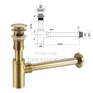 Gold Bottle Trap For Wash Hands Basin