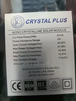 670 Watts Crystal Plus New Black