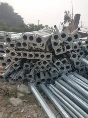 Hot Dipped Galvanized Solar Street Light Poles.