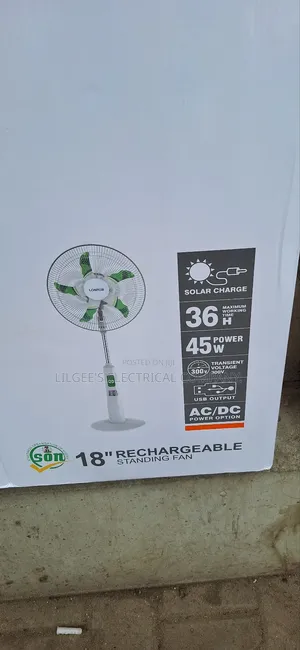 Premium Quality 18 Inches Lontor Rechargeable Fan