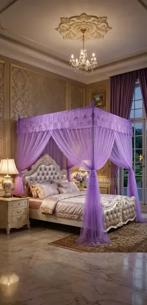Royal Mosquito Net With Poles For 6by6 And 7by7 Beds