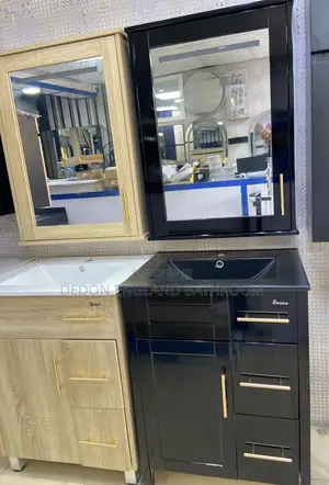 England Standard Black Cabinet Basin With Mirror and Shelf