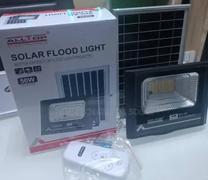 50watts Solar Flood Light With Panel and 4 Added Lighting View