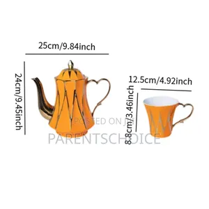 Orange Coffee Cups 8pcs Set