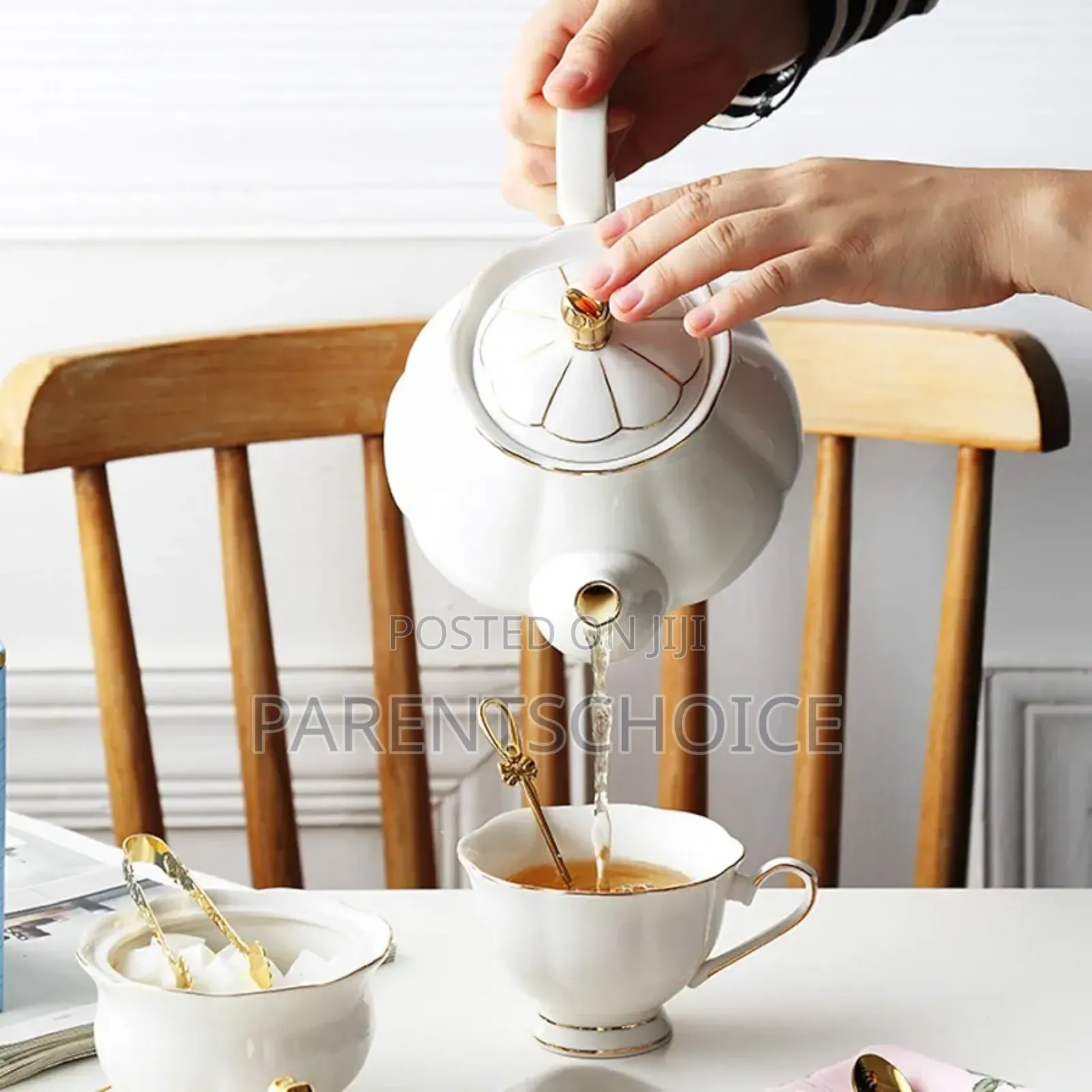 White Porcelain 8pcs Coffee Set