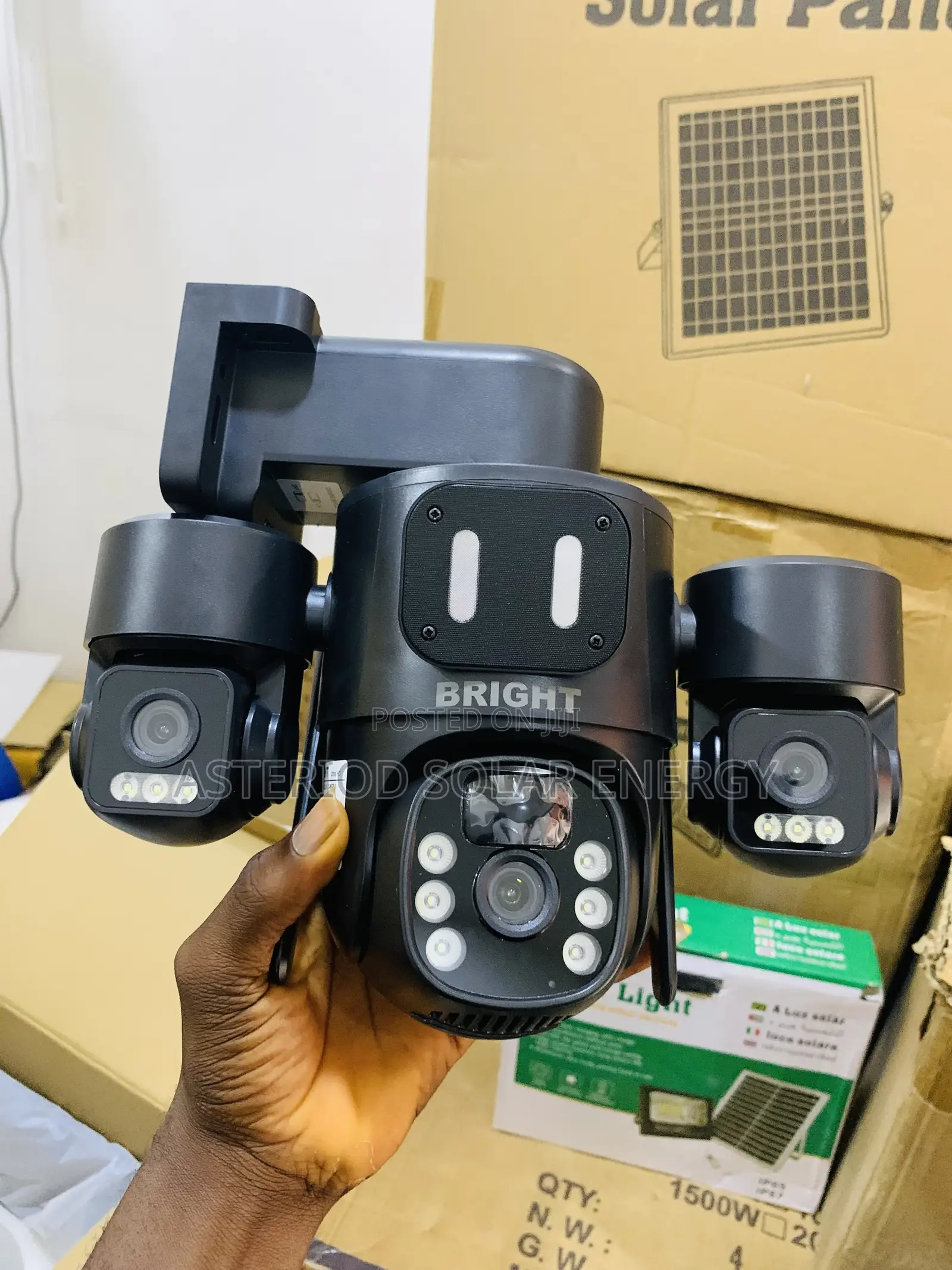 Trio Lenses Solar Cctv Camera