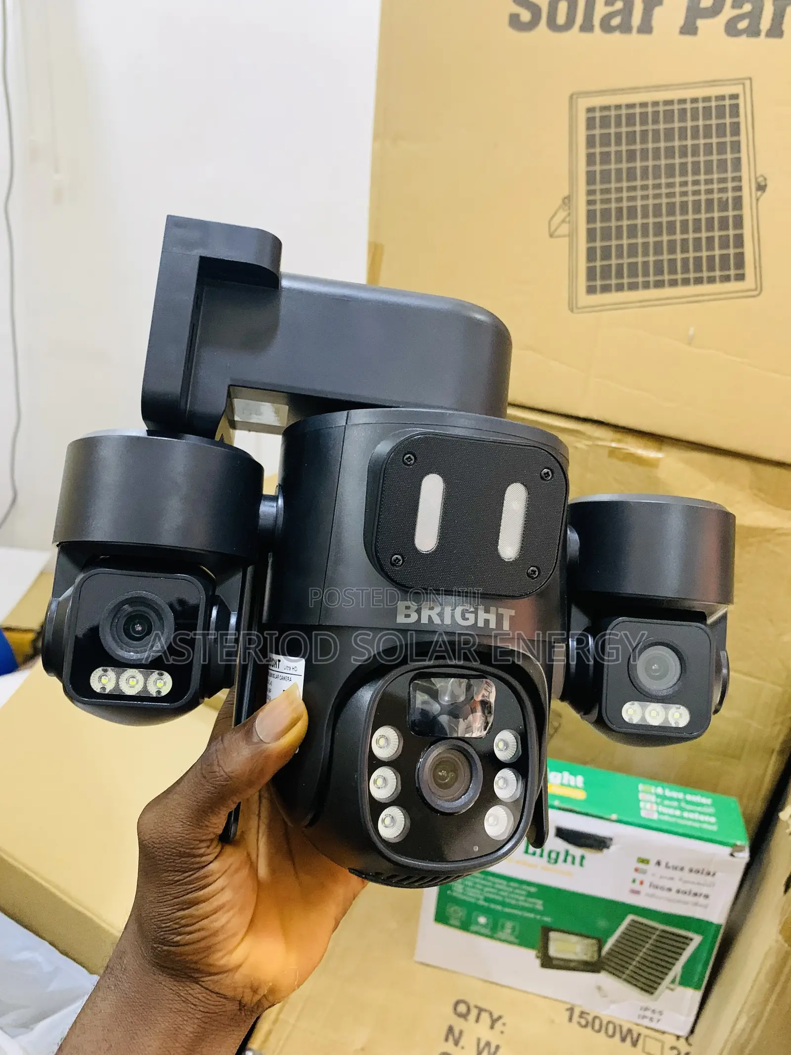 Trio Lenses Solar Cctv Camera