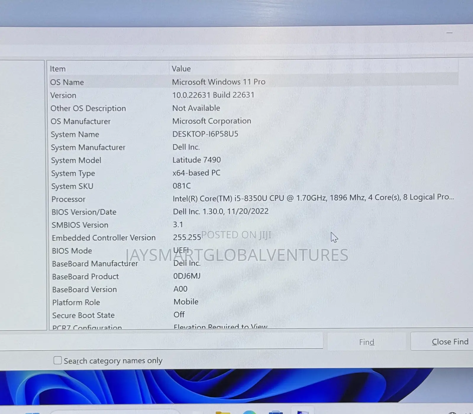 Laptop Dell Latitude 7490 8GB Intel Core i5 SSD 256GB