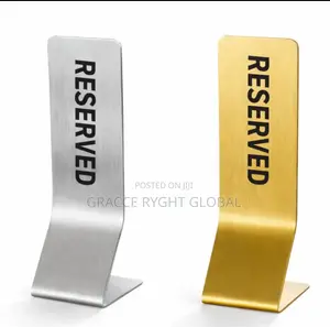 Stainless Steel Restaurant Table Sign