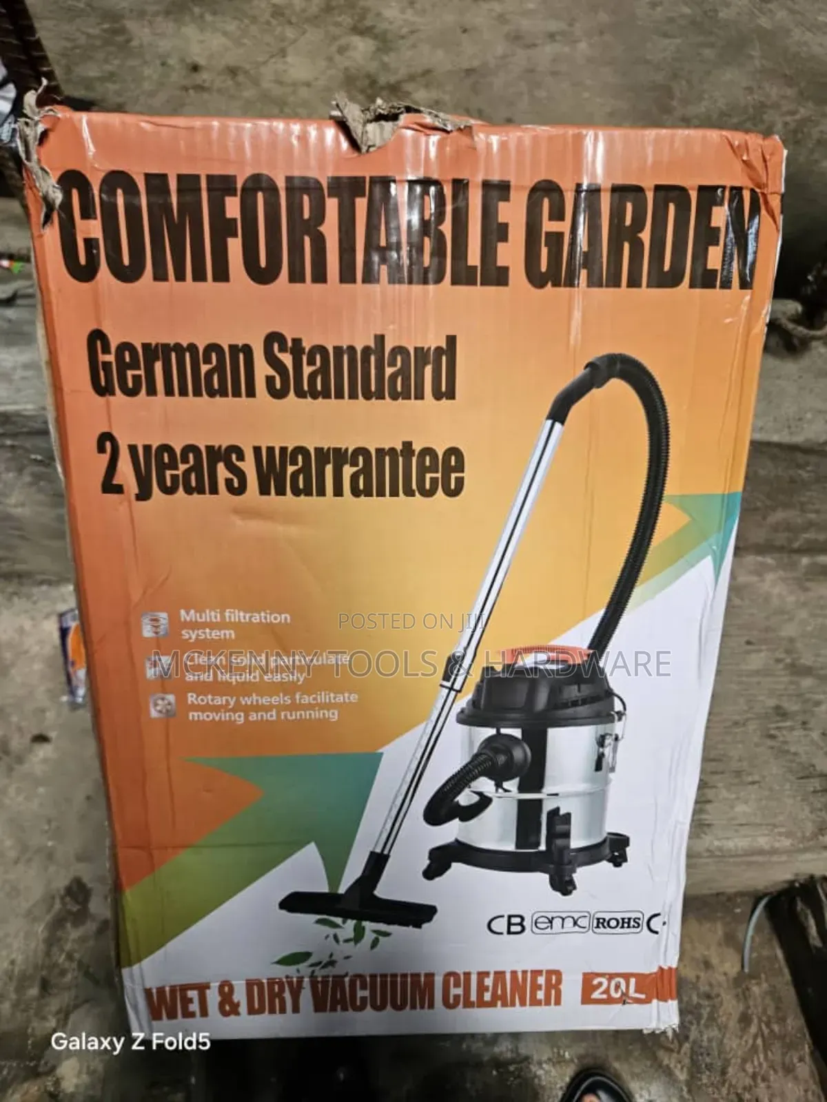 20l Wet & Dry Vacuum Cleaner – German Standard (Comfortable Garden)