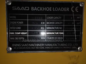 Brand New Saao Backhoe Loader
