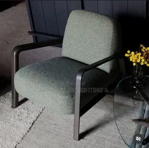 Solid Wood Living Room Chair Non-Slip Casual Bedroom Chair With Pillow