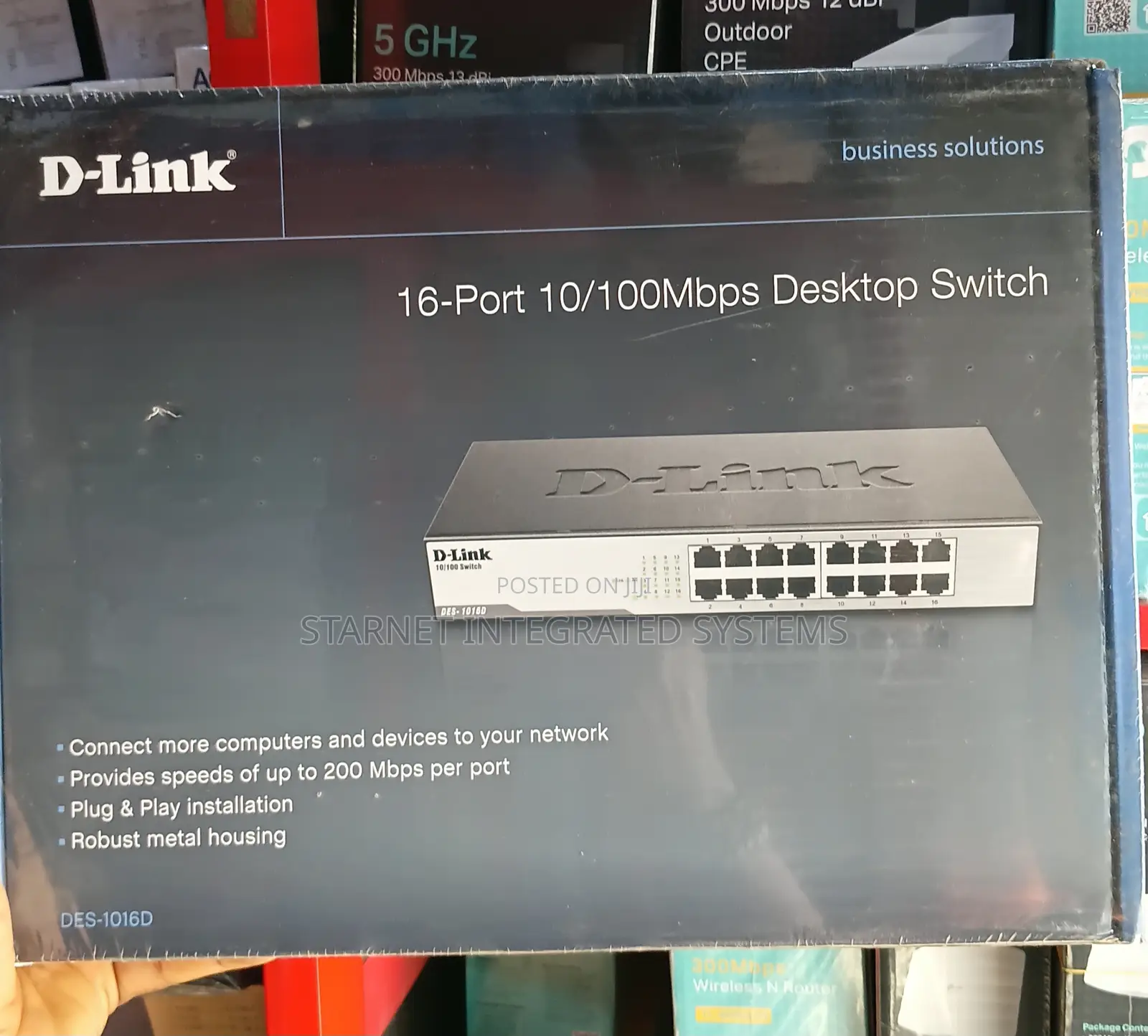 Dlink 16 Port 10/100 Network Switch Des-1016d