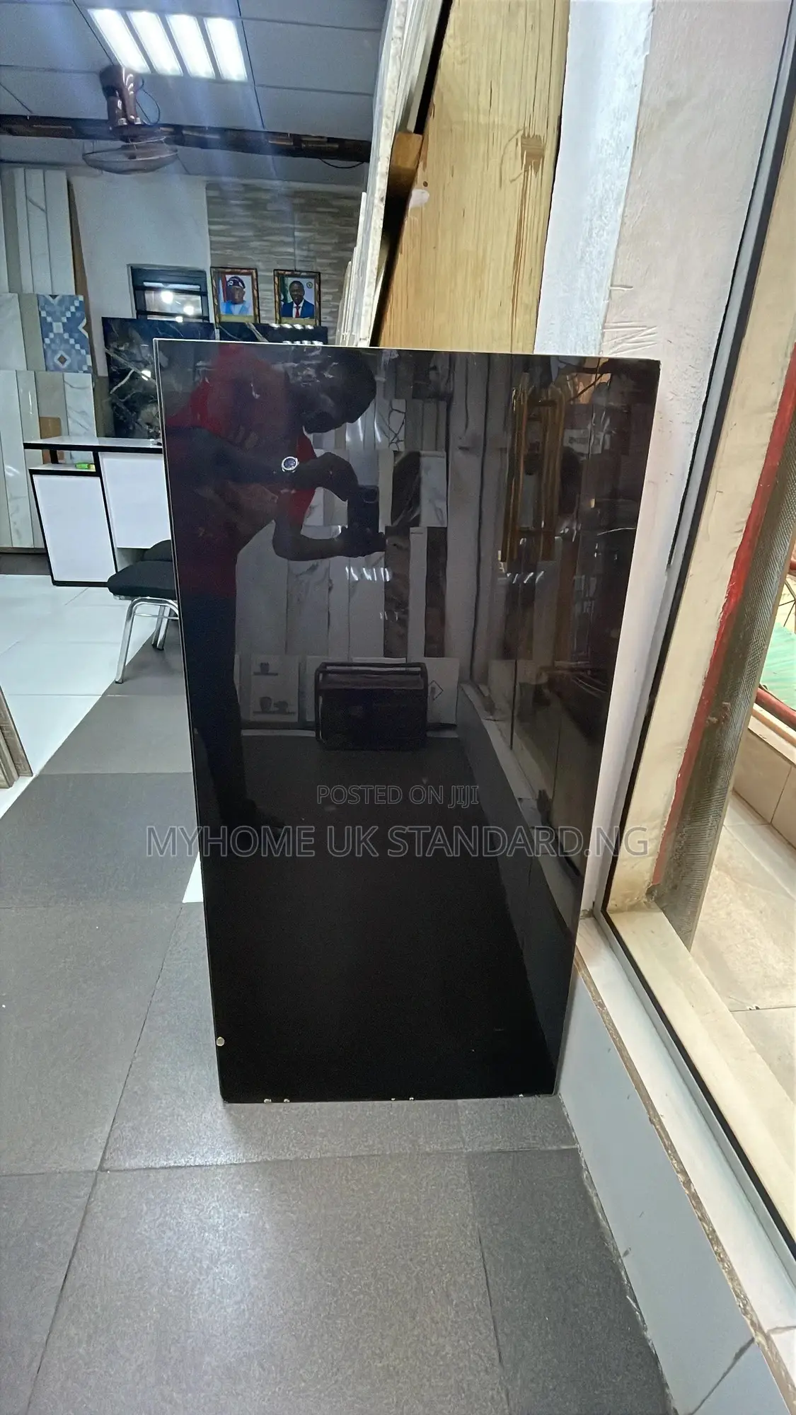 60 By 120 Glossy Black Floor Tiles