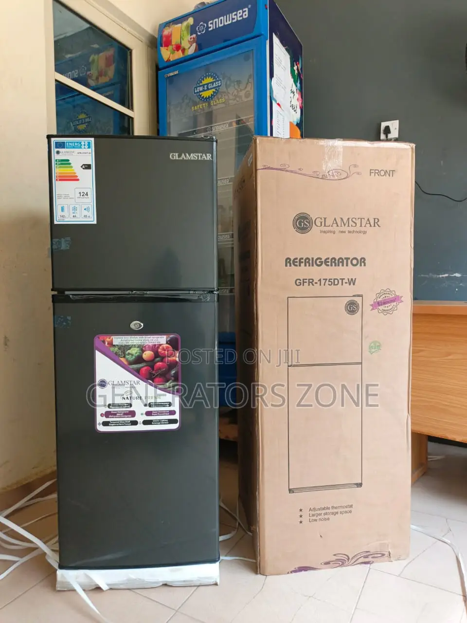 Glamstar Refrigerator Double Door 175l Size