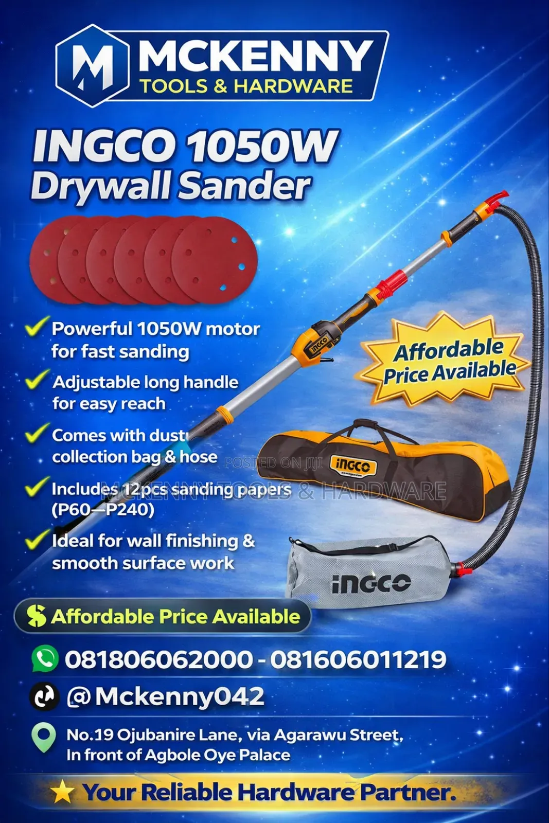 Ingco 1050w Drywall Sander