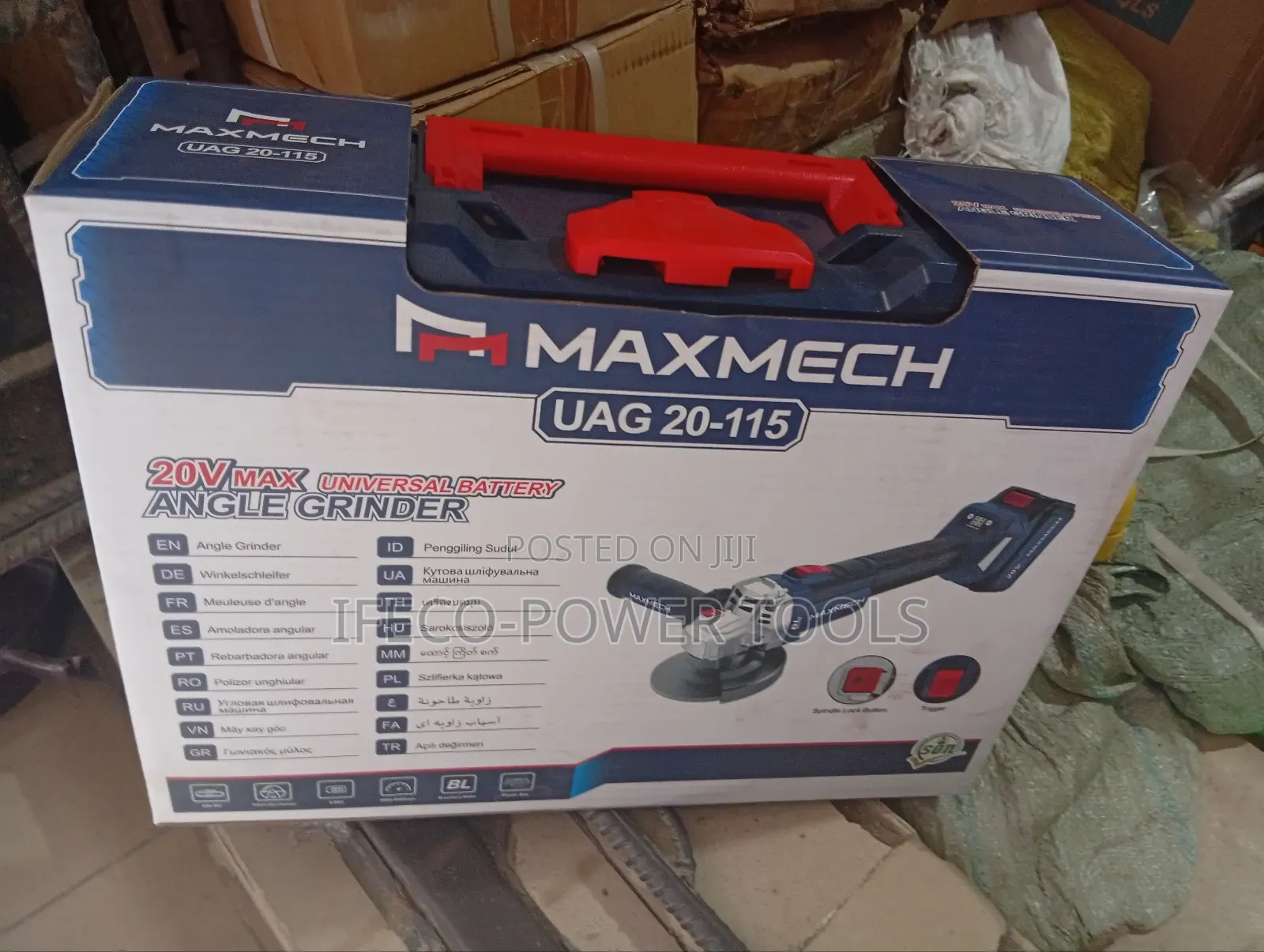 Maxmech 20v Cordless Angle Grinder