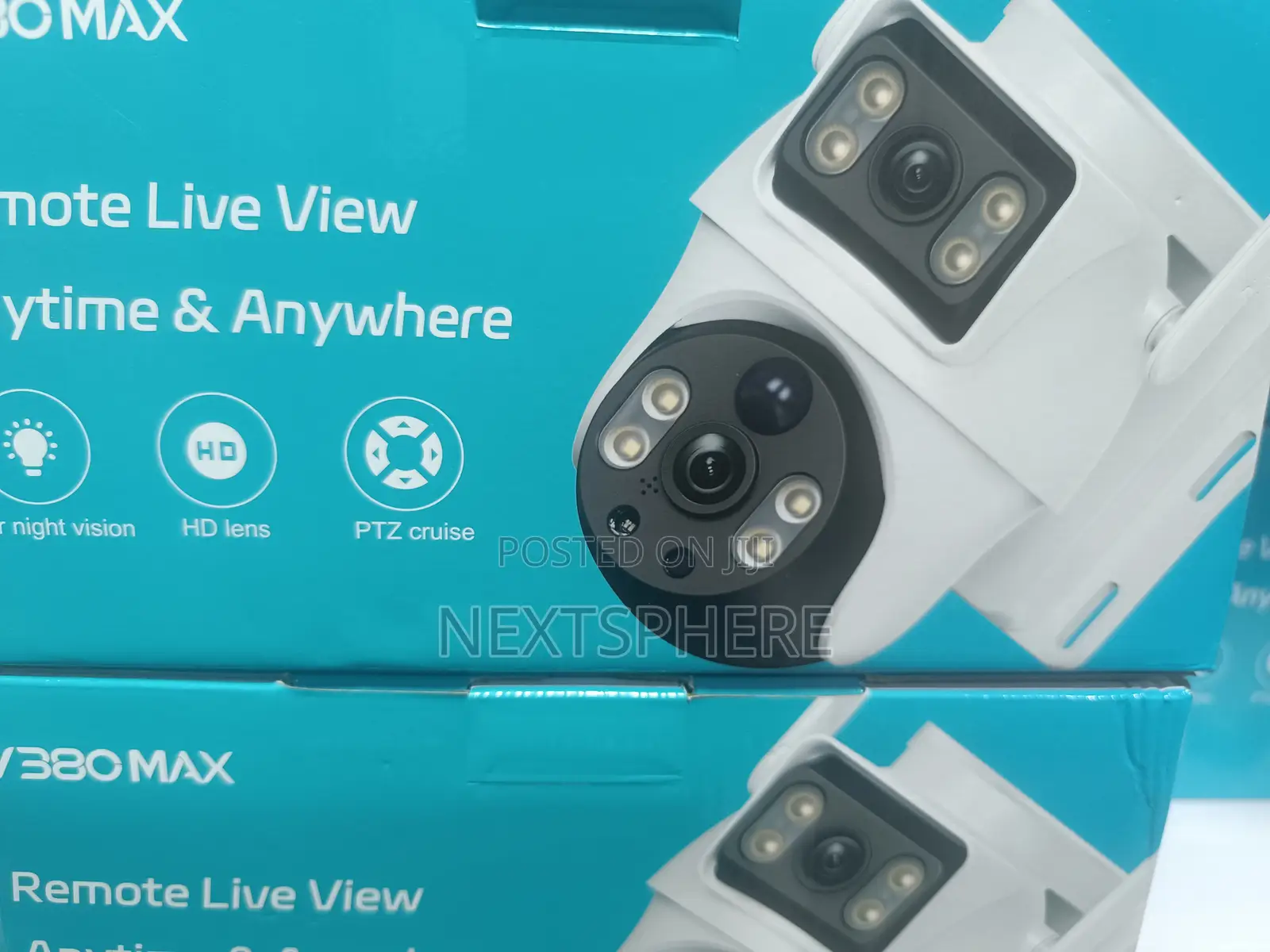 V380 Max Smart Dual Views 4g Security Camera – 2 Lens Solar Power PTZ