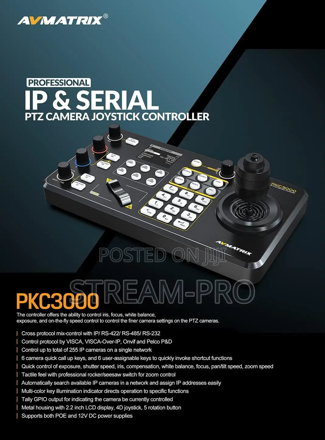 Avmatrix Pkc3000 Professional Ip PTZ Camera Controller
