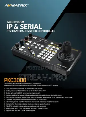 Avmatrix Pkc3000 Professional Ip PTZ Camera Controller