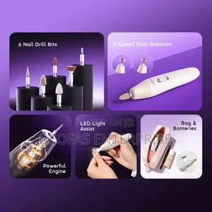 Oraimo Tipsy 6 Nail Drills 2-Speed Dual Rotation Manicure Set