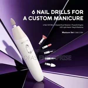 Oraimo Tipsy 6 Nail Drills 2-Speed Dual Rotation Manicure Set