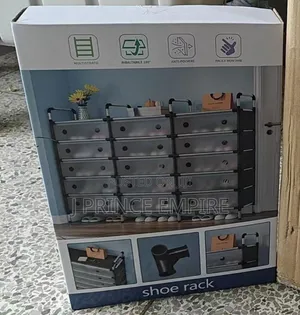 6 Layer, 3 Roll Multifunctional Shoe Rack With Cover